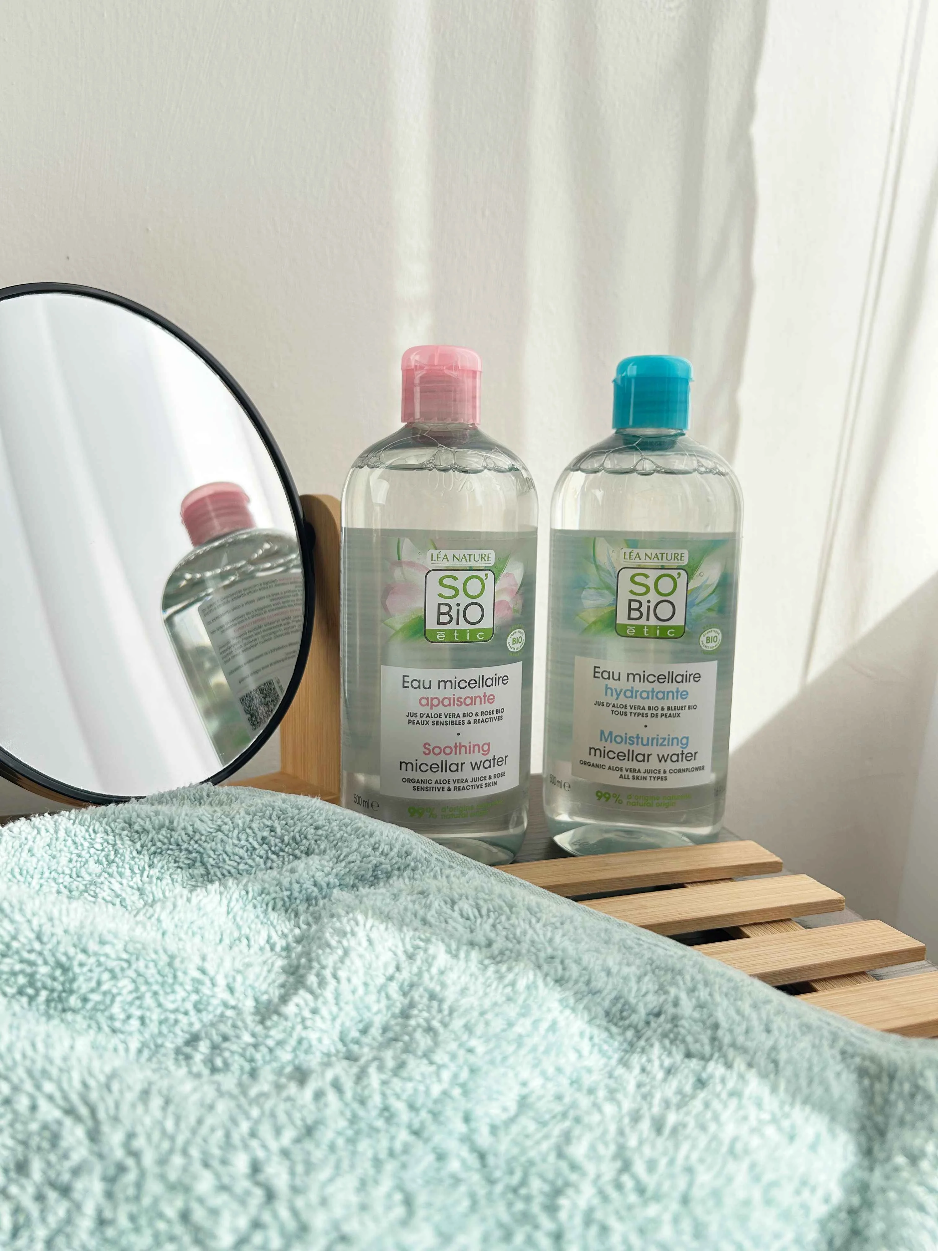 SO’BiO étic Fugtgivende micellarvand med Aloe vera BIO (500 ml) - beriget med kornblomstervand