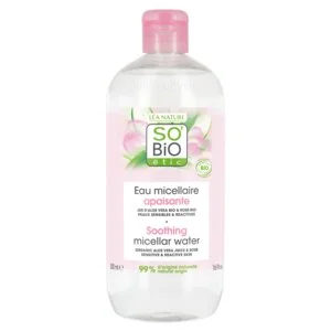 SO’BiO étic Beroligende BIO micellarvand med Aloe Vera (500 ml) - beriget med kamillevand
