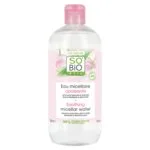 SO’BiO étic Beroligende BIO micellarvand med Aloe Vera (500 ml) - beriget med kamillevand