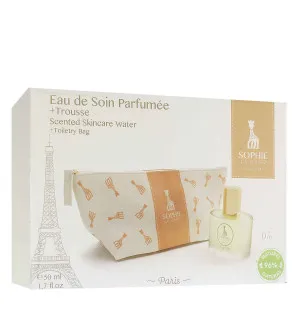 Sophie La Girafe Eau de Soin Parfumée gaveæske til børn kropsmist 50 ml + kosmetiktaske