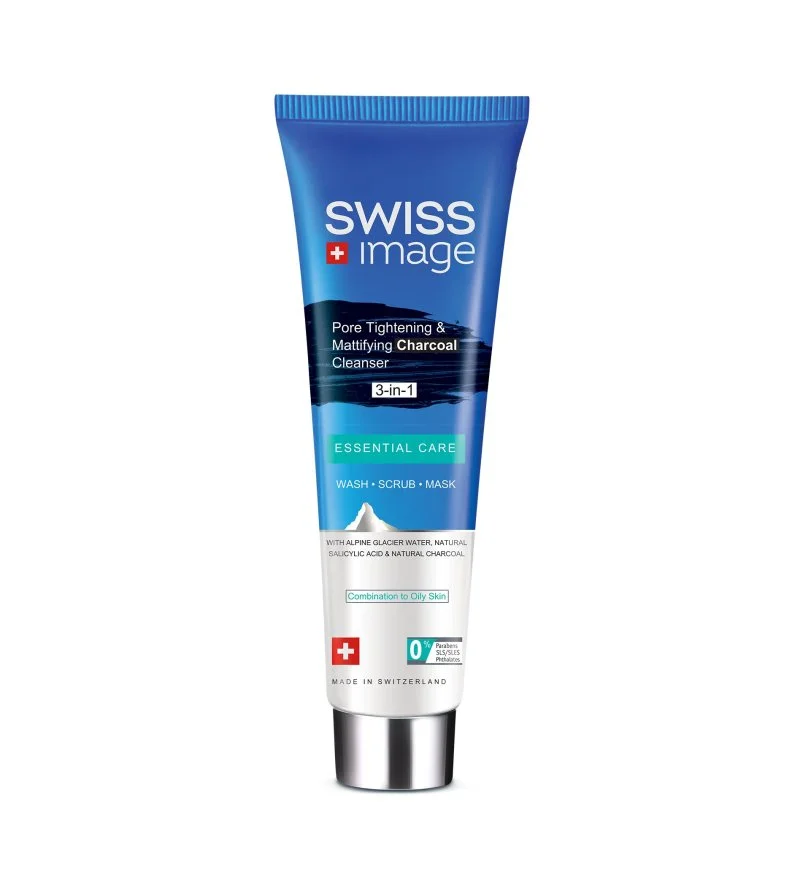 Image Essential Care Poreopstrammende og matterende 3-i-1 multifunktionel rensegel med aktivt kul 100 ml