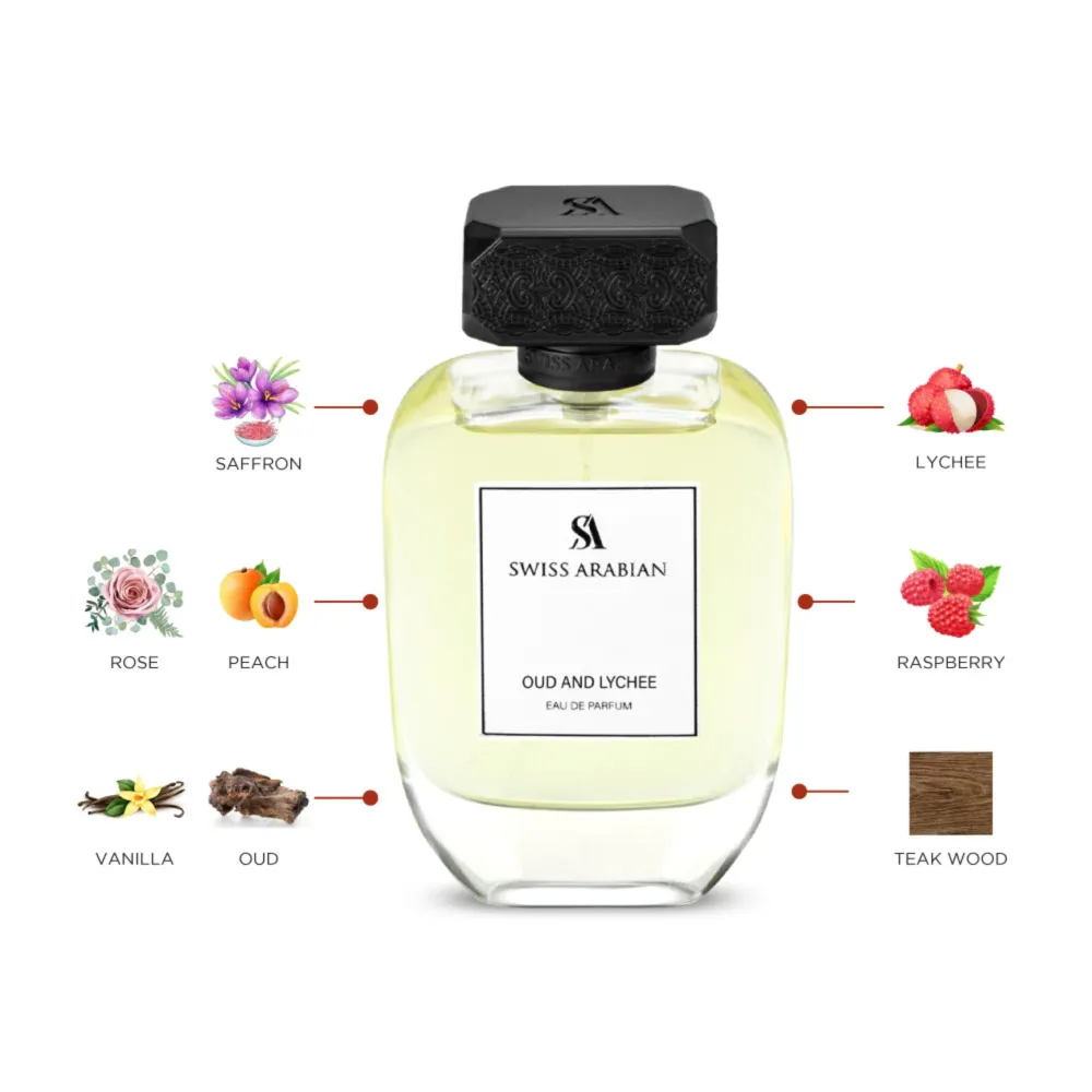 Oud and Lychee parfumevand vand unisex 100 ml