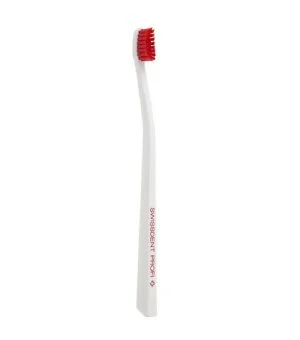 Swissdent Profi Colours tandbørste soft-medium Hvid & Rød