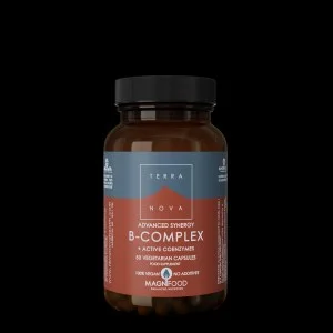 Terranova Health Advanced Synergy B-Complex (50 kapsler) - beriget med urter og adaptogener