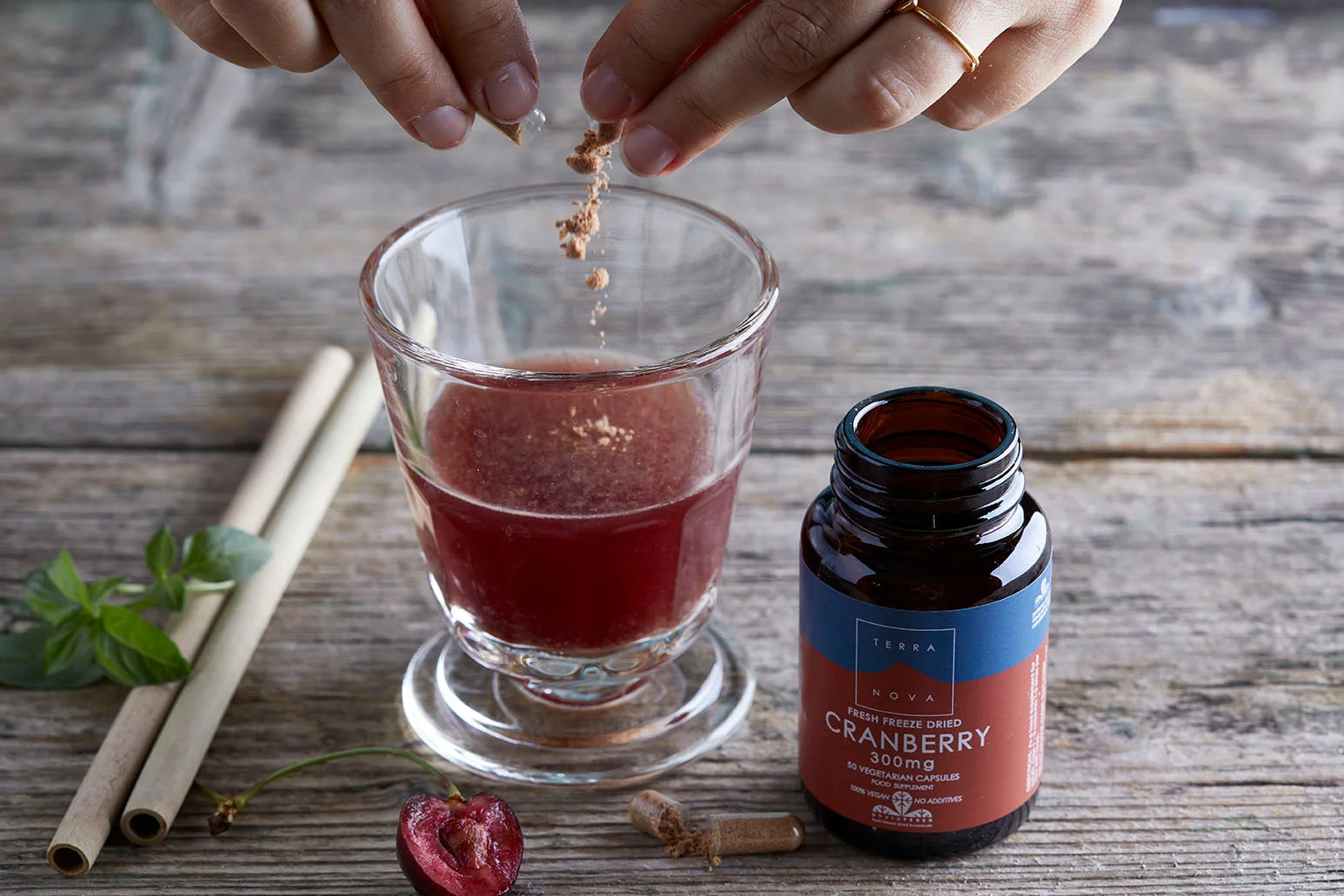 Terranova Health Frysetørrede tranebær 300 mg Økologisk (50 kapsler) - med antioxidanter