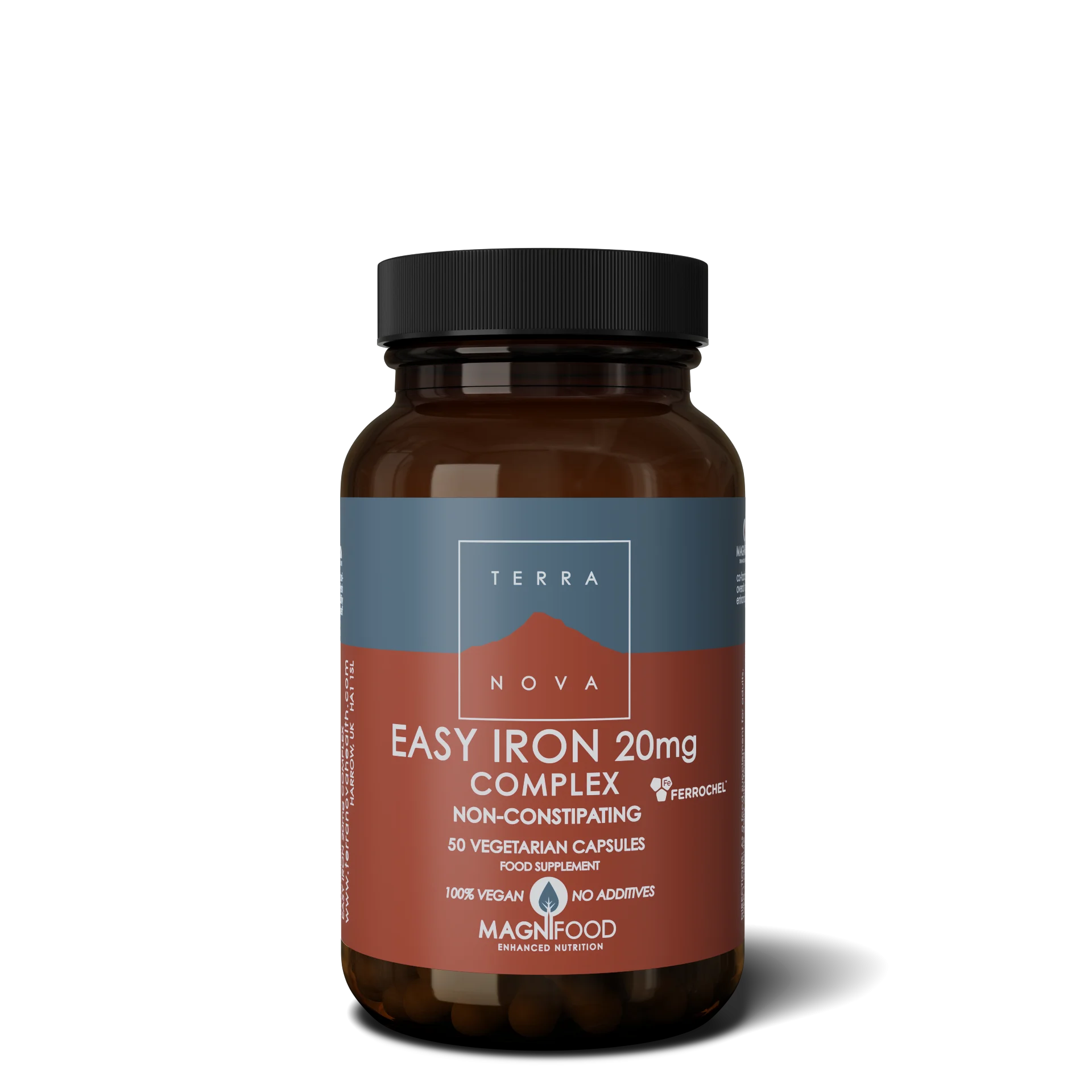 Terranova Health Easy Iron 20 mg Kompleks (50 kapsler) - optages godt
