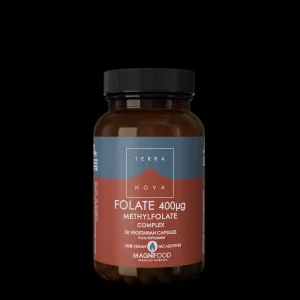 Terranova Health Folat (Methylfolat) 400 µg Kompleks (50 kapsler) - naturlig form af folsyre