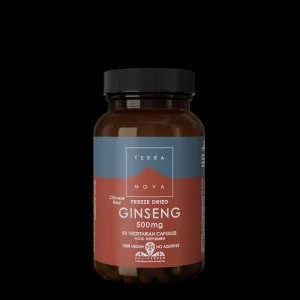 Terranova Health Kinesisk rød ginseng, frysetørret, økologisk (50 kapsler) - støtter immunforsvaret