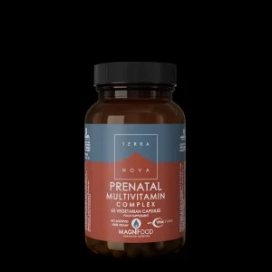 Terranova Health Prænatal multivitaminkompleks (50 kapsler) - med den aktive form af folsyre