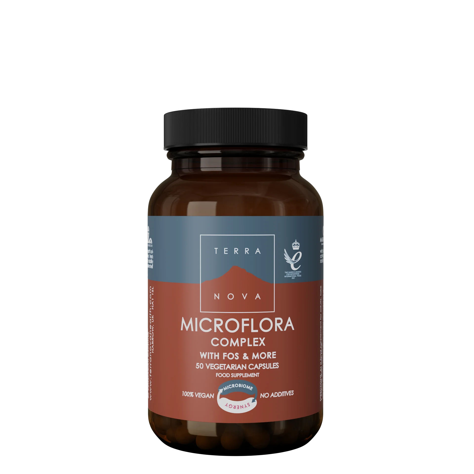 Terranova Health Probiotisk kompleks & præbiotika (50 kapsler) - til støtte for tarmfloraen