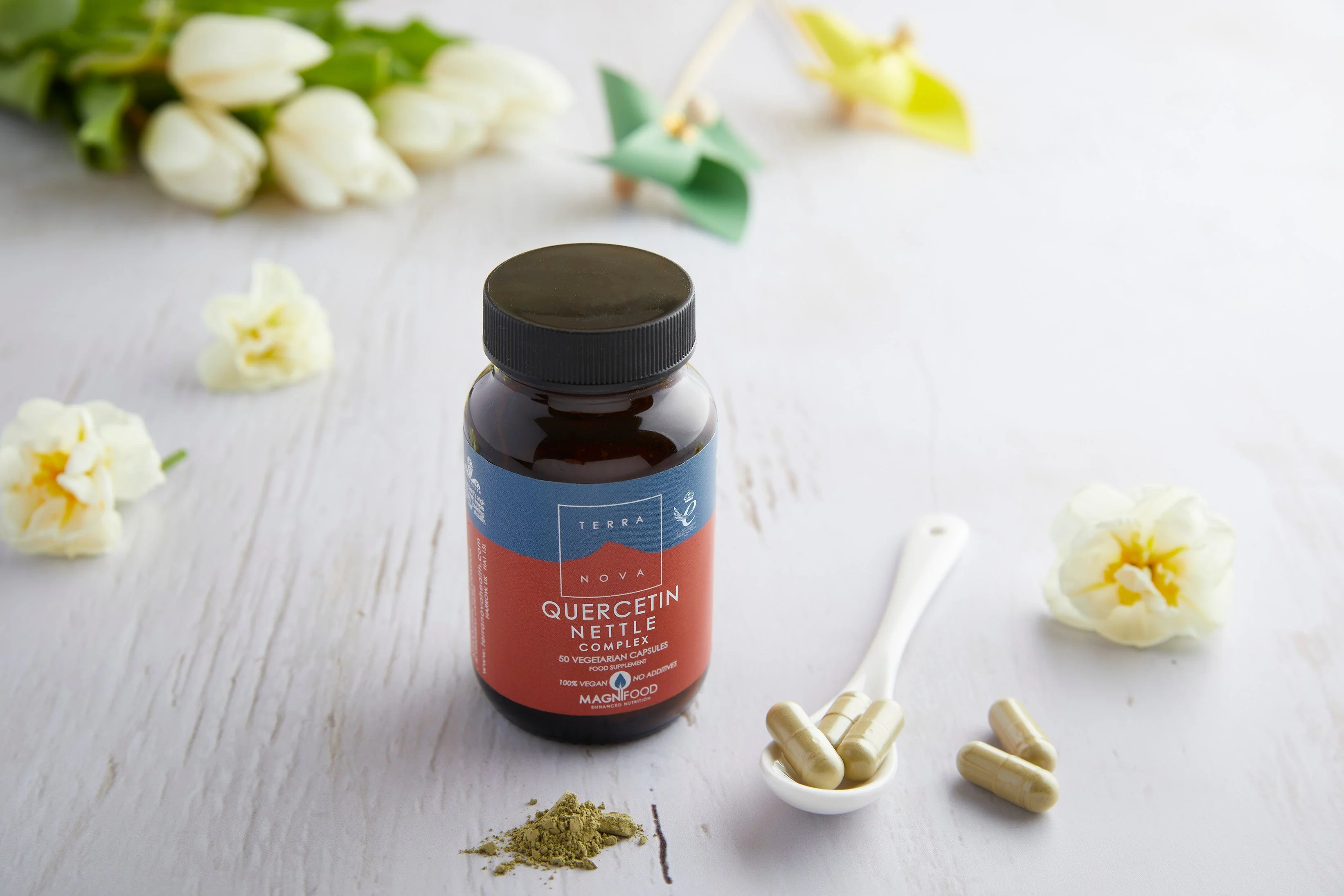 Terranova Health Quercetin Nettle Complex med brændenælde (50 kapsler) - i pollensæsonen og ved svækket immunforsvar