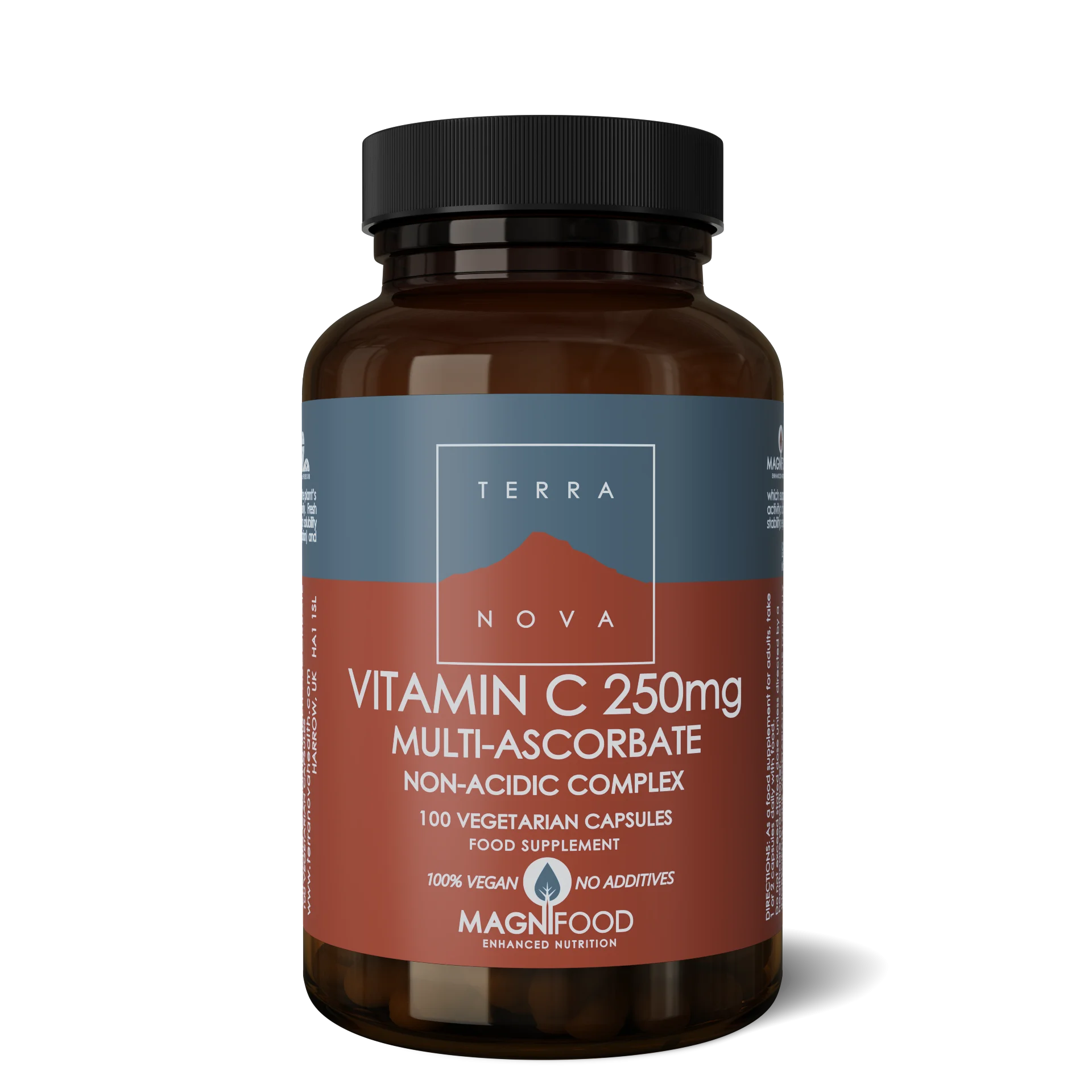 Terranova Health Vitamin C 250 mg Kompleks 100 kapsler - i form af mineralske ascorbater