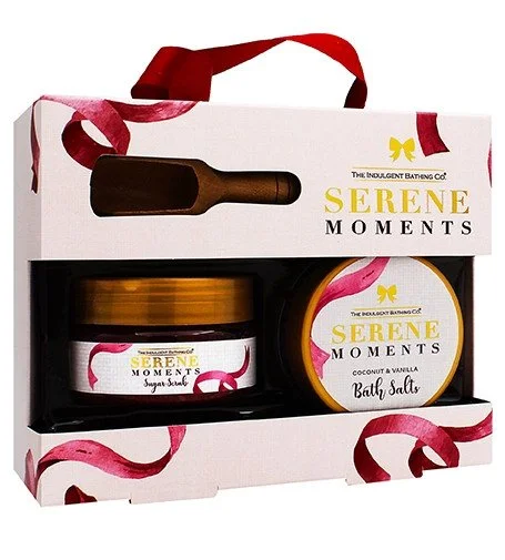 Serene Moments gavesæt kropspeeling 135 g + badesalt 105 g