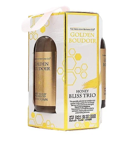 Golden Boudoir gavesæt showergel 60 ml + badeskum 60 ml + bodylotion