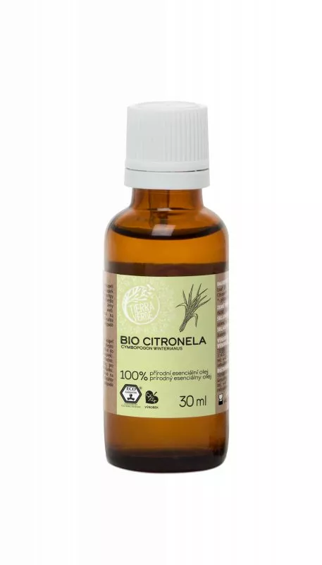 Tierra Verde Citronella æterisk olie BIO (30 ml) - stærkt afvisende virkning