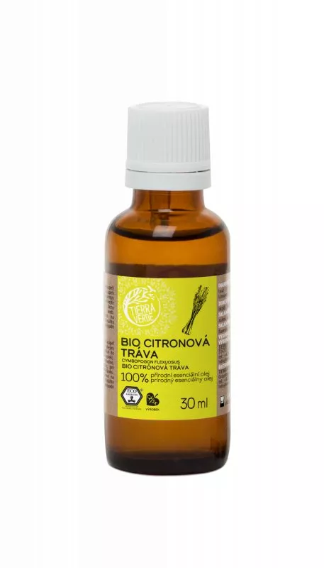 Tierra Verde Citrongræs æterisk olie BIO (30 ml) - hjælper mod udmattelse