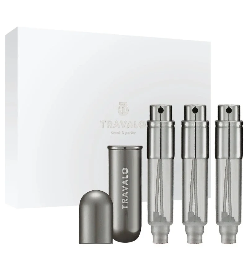 Classic genopfyldelig parfumeforstøver 3x5 ml Titanium