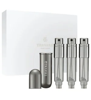 Travalo Classic genopfyldelig parfumeforstøver 3x5 ml Titanium