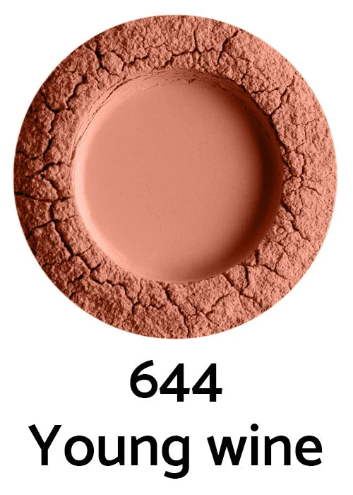 Uoga Uoga Mineralsk løs pudderblush med rav (5 g) 6435 Peachy - naturlig fremhævelse af kinderne i 3 nuancer