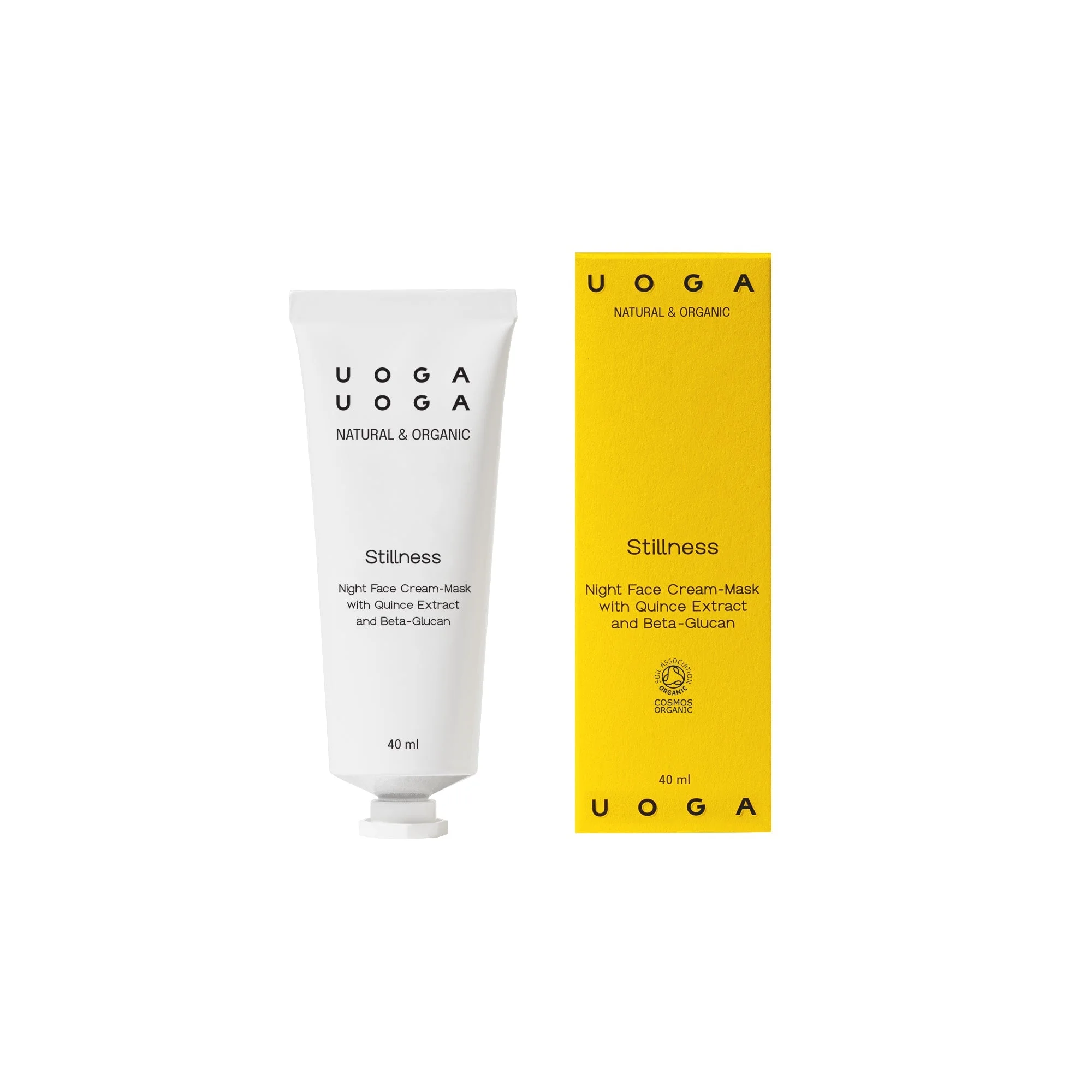 Uoga Uoga Nærende natmaske til ansigtet Stillness BIO (40 ml) - med intens fugtgivende effekt