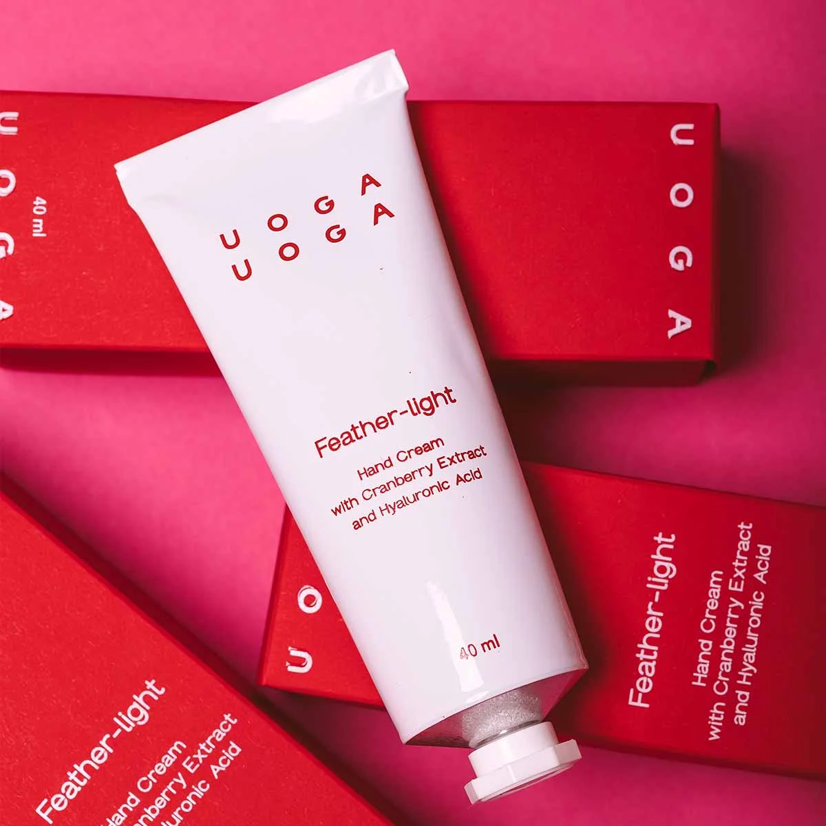 Uoga Uoga Nærende håndcreme Feather-light med tranebær BIO (40 ml) - til tør og udsat hud
