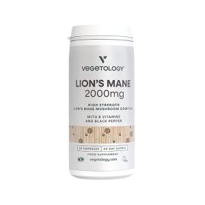Vegansk løvemanke 2000 mg B-kompleks, 60 kapsler