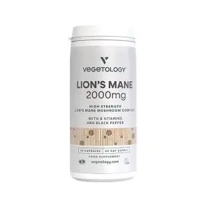 Vegetology Vegansk løvemanke 2000 mg B-kompleks, 60 kapsler
