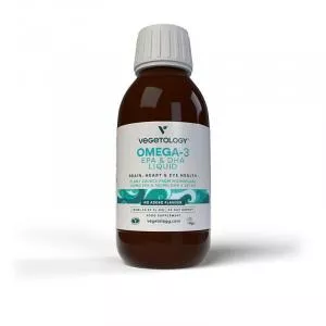 Vegetology Vegetology Opti-3, Omega-3 EPA og DHA med vitamin D3, flydende 150 ml, usmagret
