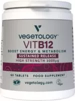 Vegetology Vegetology Vitamin B12 1000µg (Cyanocobalamin) graduel frigivelse 60 tabletter