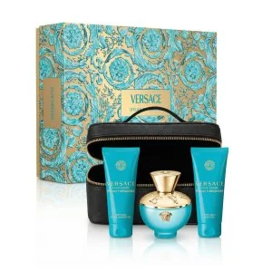 Versace Pour Femme Dylan Turquoise + brusegel 100 ml + bodygel 100 ml + kosmetiktaske eau de toilette til kvinder