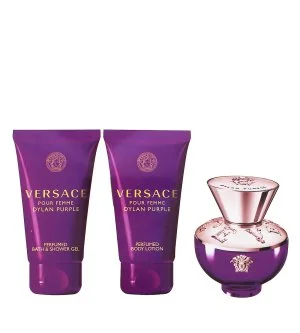 Versace Dylan Purple gavesæt 50 ml + bodylotion 50 ml + showergel eau de parfum til kvinder