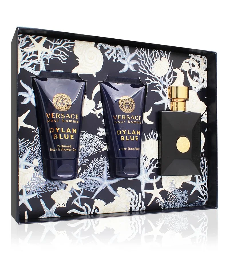 Dylan Blue Pour Homme gavesæt 50 ml + showergel 50 ml + aftershave balm eau de toilette til mænd