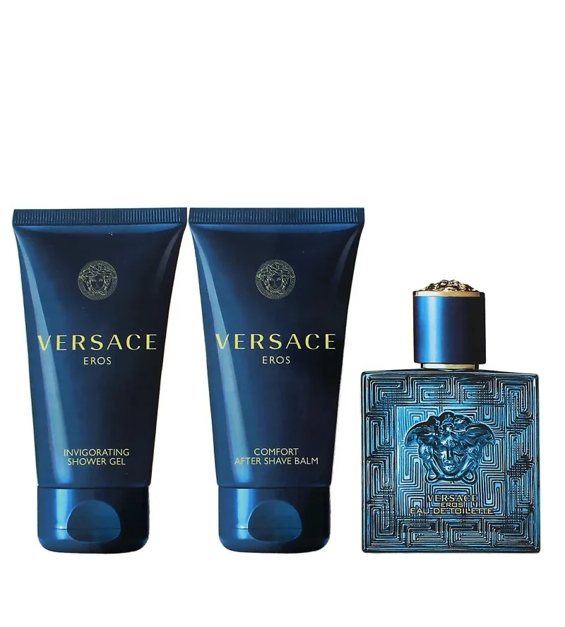Eros gavesæt 50 ml + showergel 50 ml + aftershave balm eau de toilette til mænd