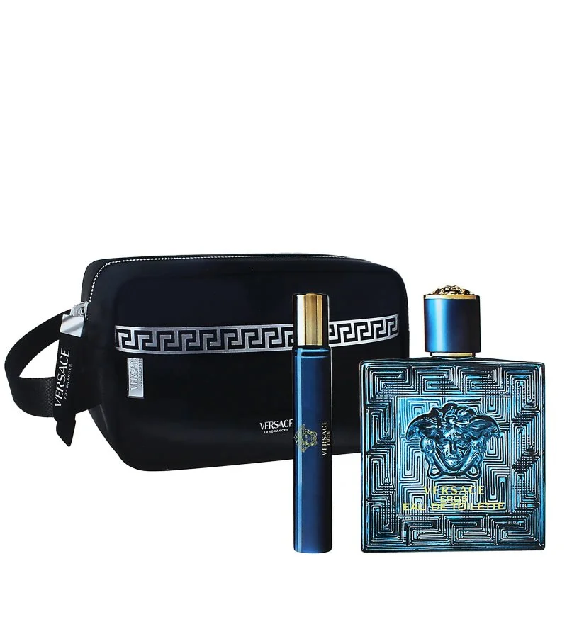 Eros gavesæt + Eau de Toilette 10 ml + kosmetikpung eau de toilette til mænd