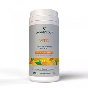 Vegetology C-vitamin 500mg og bioflavonoider til støtte for immunforsvaret, 60 kapsler