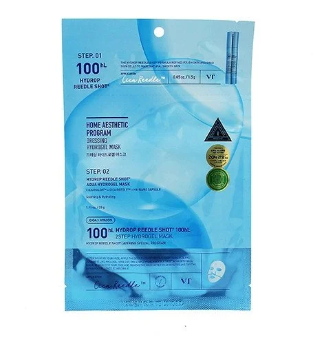 Hydrop Reedle Shot 100hL 2-trins maske, tofaset fugtgivende maske med mikronåleserum 33g+1,5g