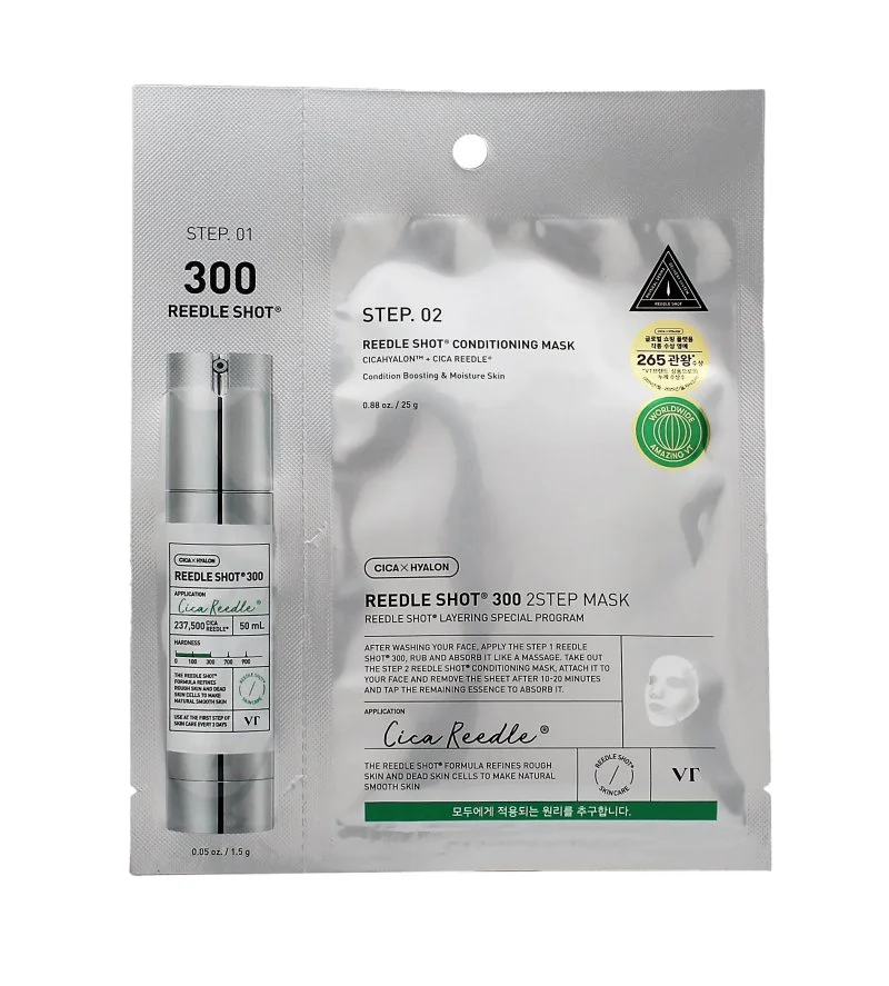 Reedle Shot 300 2 Step Mask opstrammende ansigtsmaske i ark 1,5+25 g