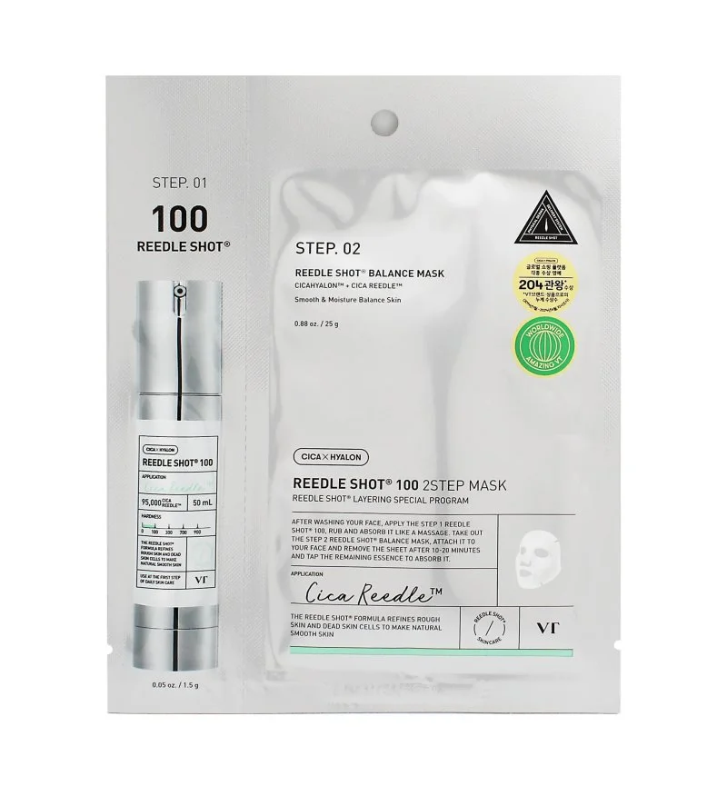 Reedle Shot 100 2 Step Mask opstrammende sheetmaske 1,5+25 g