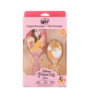 Wet Brush Disney Princess Belle Kit gavesæt med hårbørste Original Detangler + hårbørste Mini Detangler