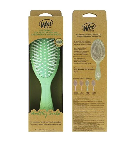 Go Green Treatment & Shine Brush hårbørste Tea Tree