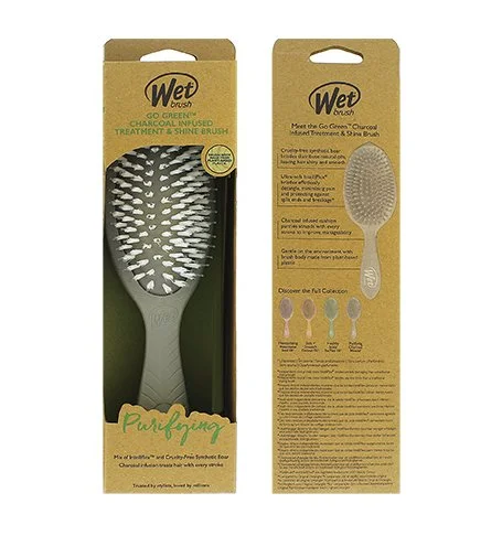 Go Green Treatment & Shine Brush hårbørste Charcoal