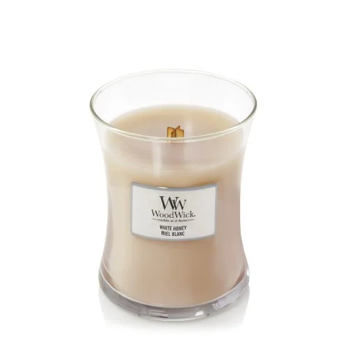 White Honey duftlys med trævæge 275 g