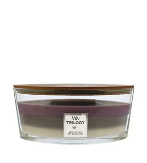 WoodWick Trilogy Amethyst Sky duftlys med trævæge 453,6 g