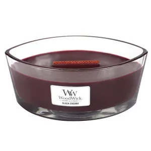 WoodWick Black Cherry duftlys med trævæge 453,6 g