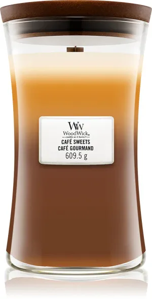 WoodWick Café Sweets duftlys med trævæge 609,5 g