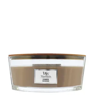 WoodWick Cashmere duftlys med trævæge 453,6 g