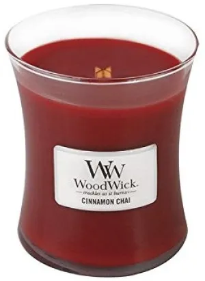 WoodWick Cinnamon Chai duftlys med trævæge til kvinder