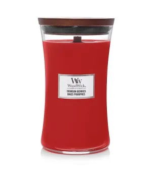 WoodWick Crimson Berries duftlys med trævæge 609,5 g