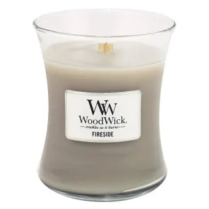 WoodWick Fireside duftlys med trævæge 275 g