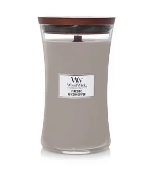 WoodWick Fireside duftlys med trævæge 609,5 g